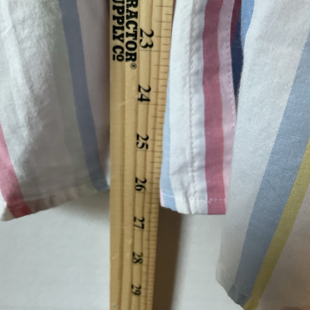 Joules Cornelia Stripe Cotton Shirt US 10 Pastel Button Down Classic Fit New - Picture 3 of 10